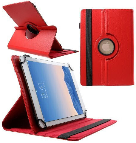 Husă Universală Flip Cover Rotativă Roșie (Universal 9-10")