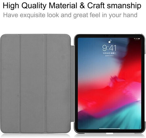 Magnetic 3-Fold Flip Cover Leather Light Blue iPad Pro 2018 11"
