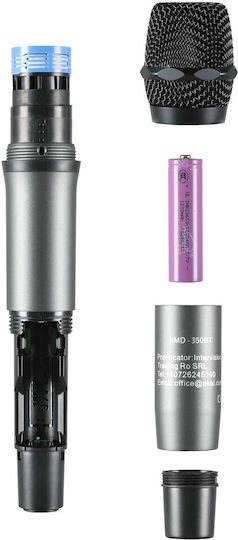 Akai Proffesional 110580-0007 Set Microfon Dinamic Fără Fir De Mână în Culoare Argintie