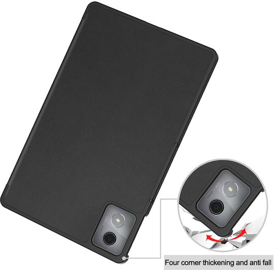 Tri-fold Βάση Στήριξης Flip Cover Μαύρη (Lenovo Tab K11 Plus)