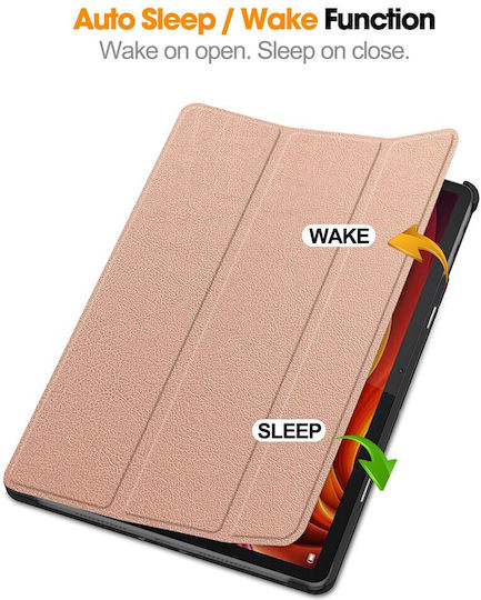 Tri-fold Βάση Στήριξης Flip Cover Ροζ (Lenovo Tab K11 Plus)