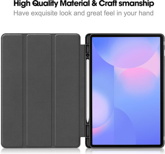Tri-fold Стойка Флип капак Тъмносин (Samsung Galaxy Tab S10 FE+)