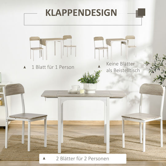 Kitchen Table with 1 Chair 110x70cm