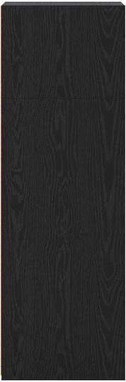Highboard Hängeschrank fürs Wohnzimmer aus Spanplatte in Schwarz und Eiche 45x41x124 cm