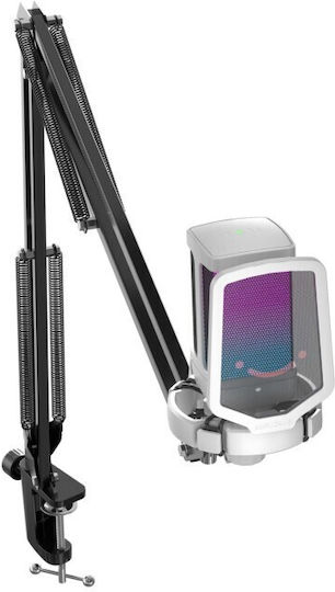 Fifine Q6TW Microphone Shock Mounted in White Color