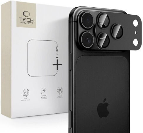 Tech-Protect Camfull Fit+ Προστασία Κάμερας Tempered Glass Μαύρο για το iPhone 18 Pro Max