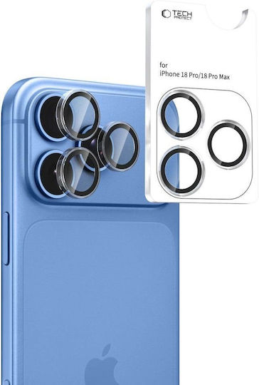Tech-Protect Camring Fit+ Защита на камерата Закалено стъкло Прозрачно за iPhone 18 Pro / Max