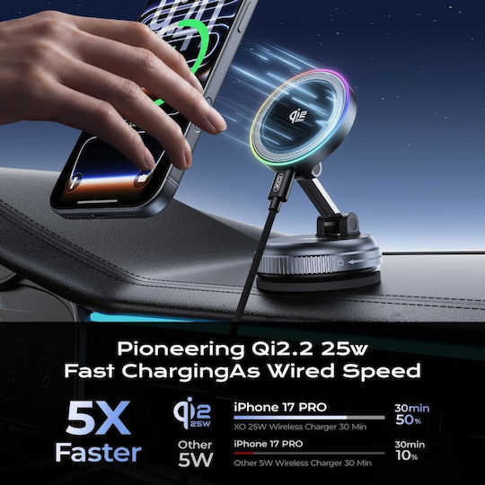 XO Wireless Charger Qi Pad 25W Dark Gray CX046