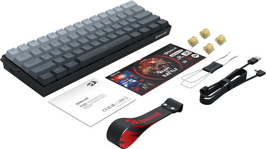 Redragon FIZZ RT K617GGB-RGB-MP Гейминг клавиатура 60% с магнитни превключватели и RGB осветление (Английски US)