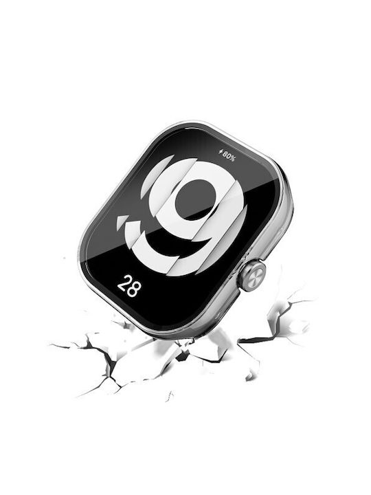 Protective Hard Case with Built-in Tempered Glass for Xiaomi Redmi Watch 4 Black
