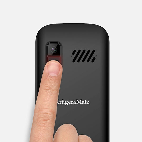 Kruger & Matz Simple 923 4G Dual SIM Κινητό με Μεγάλα Κουμπιά (Αγγλικό Μενού) Μαύρο