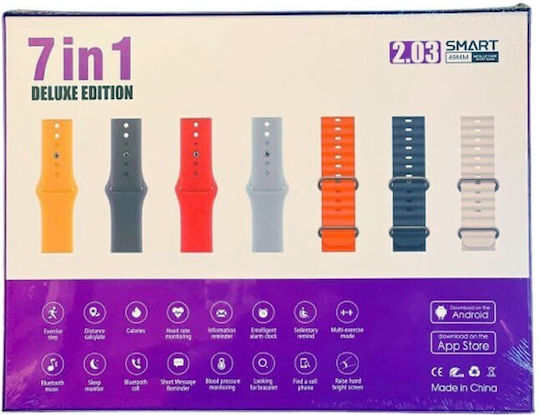 HL-06328 49mm Smartwatch mit Herzfrequenzsensoren Mehrfarbig