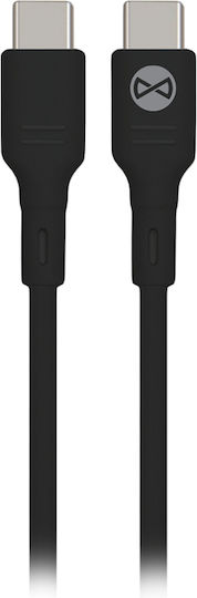 Forever Forever Autoladegerät 20W Schnellladen mit Anschlüssen: 1xUSB-A 1xType-C zusammen mit Kabeltyp Type-C Schwarz
