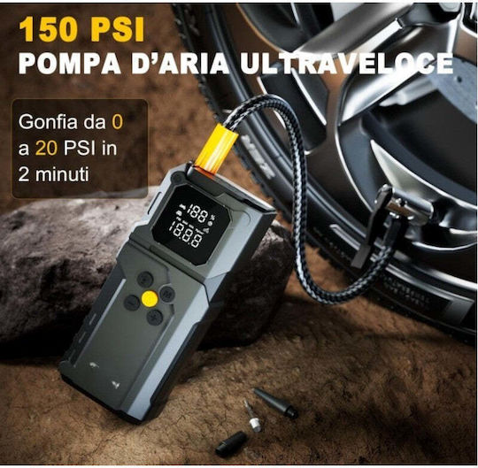 Tragbarer Batterie-Starter Auto & Motorrad mit Power Bank USB Pumpe 12V