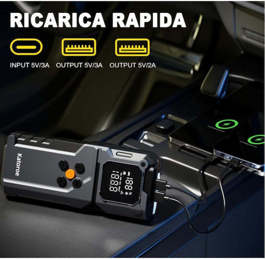 Tragbarer Batterie-Starter Auto & Motorrad mit Power Bank USB Pumpe 12V