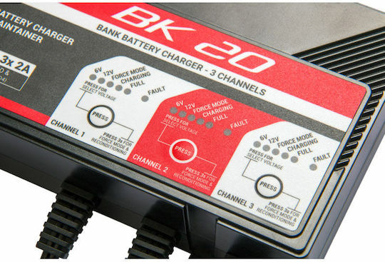 BS Car and Motorcycle Battery Charger 6/12V 3 Positions