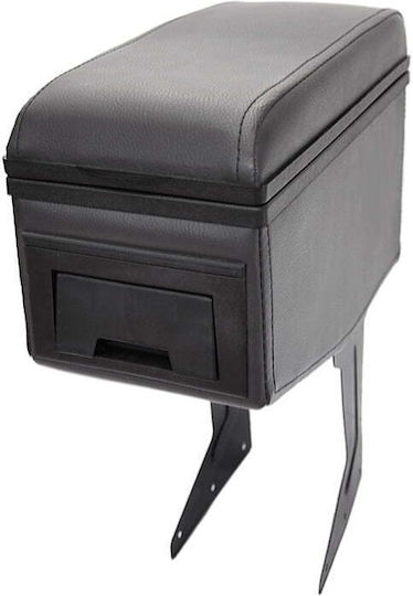 Auto Gs Universal Leatherette Car Armrest Console in Black Color
