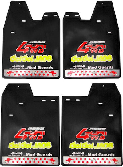 Front and Rear Car Mudguards 4 Pieces