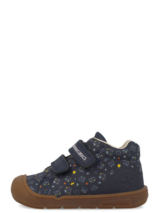 Παιδικά Sneakers High Ανατομικά με Σκρατς Μπλε