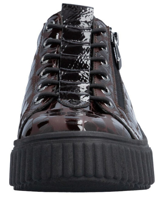Damentliche Anatomische Sneakers Krokodil Braun