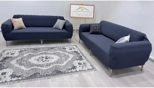SteweHome Blue Elastic Cover for Recliner Sofa 195x230cm