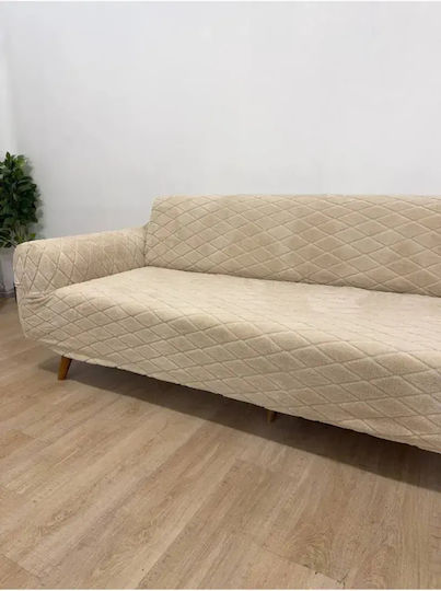 SteweHome Еластично Чаршаф За 3-Местен Диван Екрю 180x230см