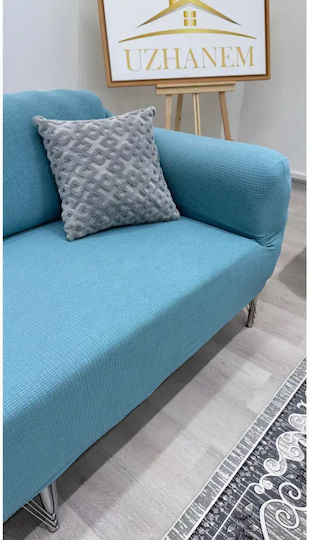 SteweHome Elastische Abdeckung Für Zweisitziges Sofa Türkis 160x180cm