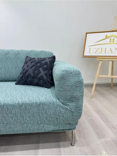 SteweHome Husă Elastică Canapea Cu Două Locuri Turcoaz 150x180cm