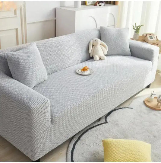 SteweHome Husă Elastică Canapea Cu Două Locuri Gri 180x230cm