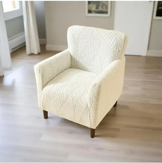 SteweHome Ελαστικό Κάλυμμα Πολυθρόνας Λευκό 60x85cm