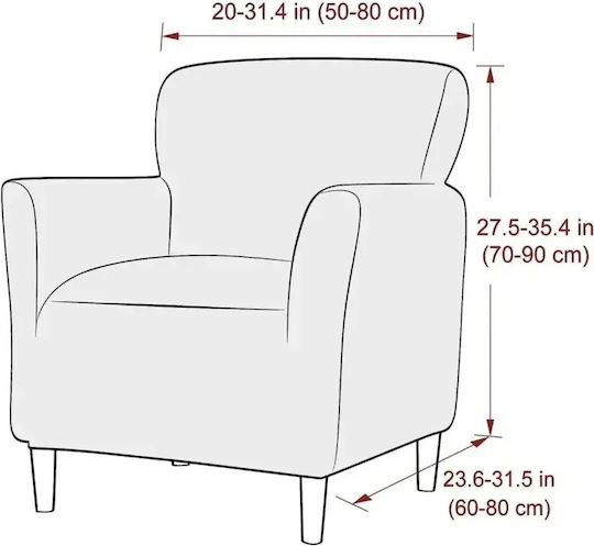 SteweHome Ελαστικό Κάλυμμα Πολυθρόνας Τιρκουάζ 60x85cm