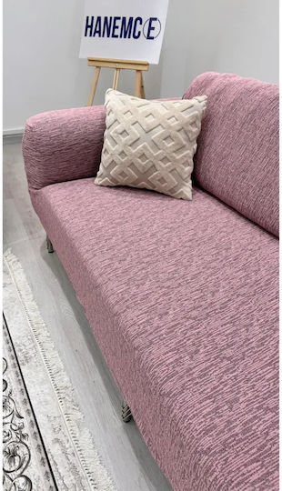 SteweHome Elastische Abdeckung Für Dreisitziges Sofa Rosa 180x237cm
