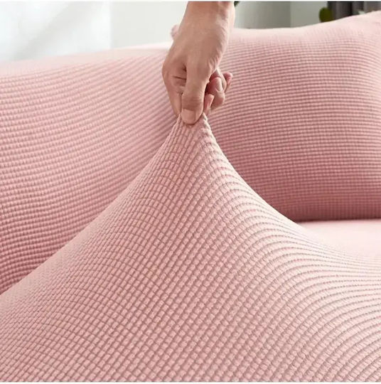 SteweHome Elastische Abdeckung Für Dreisitziges Sofa Rosa 195x230cm