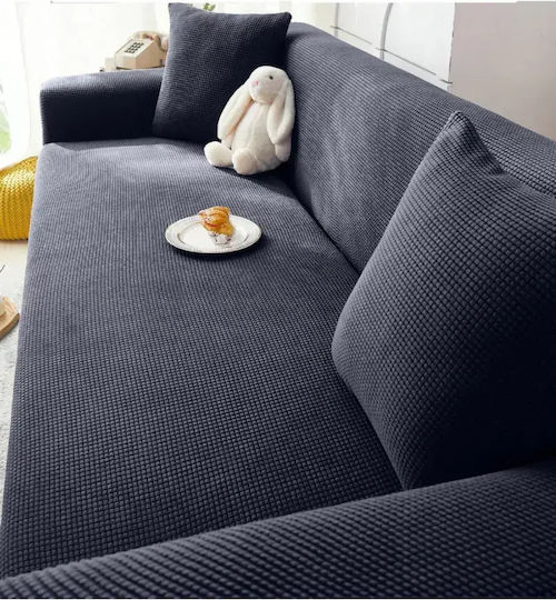SteweHome Elastische Abdeckung Für Dreisitziges Sofa Grau 195x230cm