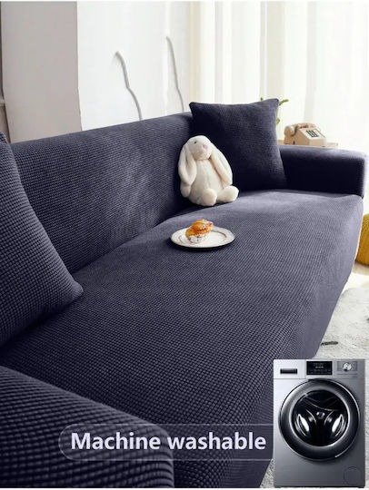 SteweHome Elastische Abdeckung Für Dreisitziges Sofa Grau 195x230cm