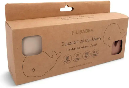 Filibabba Παιδικό Σετ Φαγητού από Σιλικόνη 0.165lt Ροζ