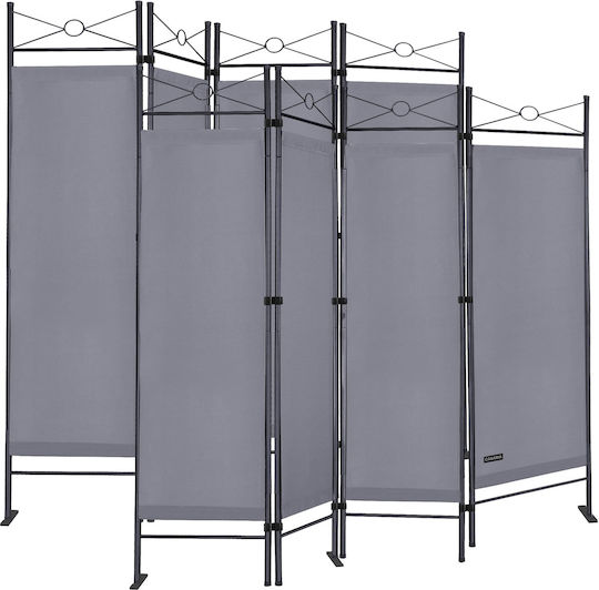 Casaria Separatoare De Cameră Metalic Cu 4 Foi 180x163cm