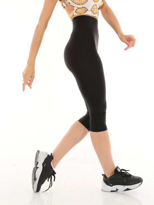 Training Women's Long Leggings Shiny & High Waist Black Training Women's Long Leggings Shiny & High Waist Black