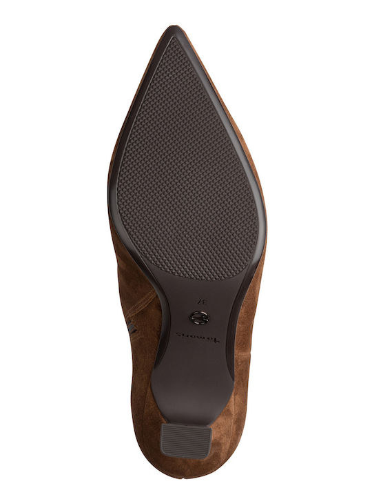 Leder Damen Stiefeletten Braun