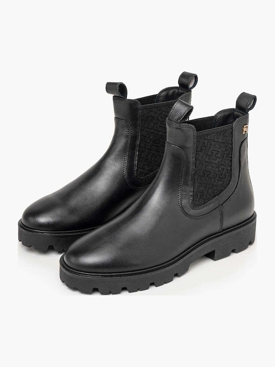 Leather Women's Chelsea Ankle Boots Black