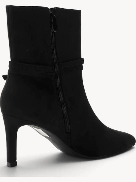 Black Suede Ankle Boots Thin Straps