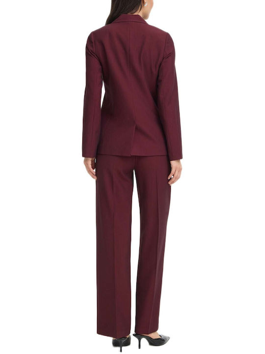 Women's Pantaloons with Burgundy Rubber Band