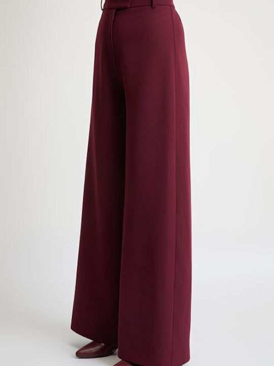 Damen Hochbund Pantaloona mit Gummiband Burgundisch