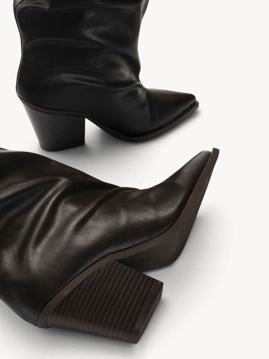 Braune Western Damenstiefel mit Schnalle und Riemen