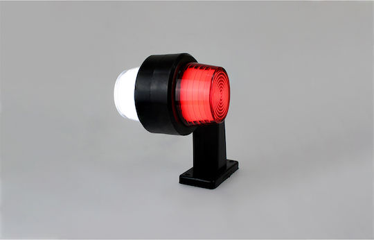 Комплект 2 Неонови LED Светлини За Клаксон Маркер 18 LED 12/24V Червено Бяло 70 мм 0148