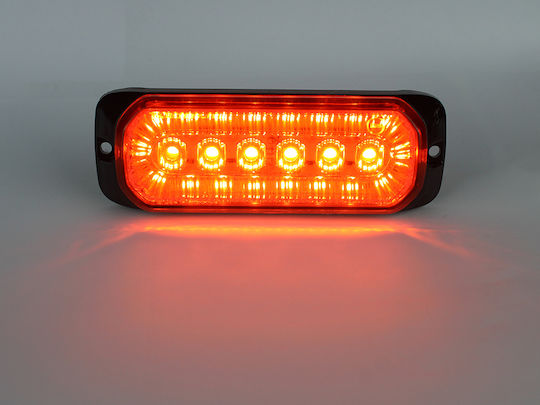 Комплект 5 LED Светлини за Товарни Автомобили Странични Маркери 12/24V Амбър 0284s