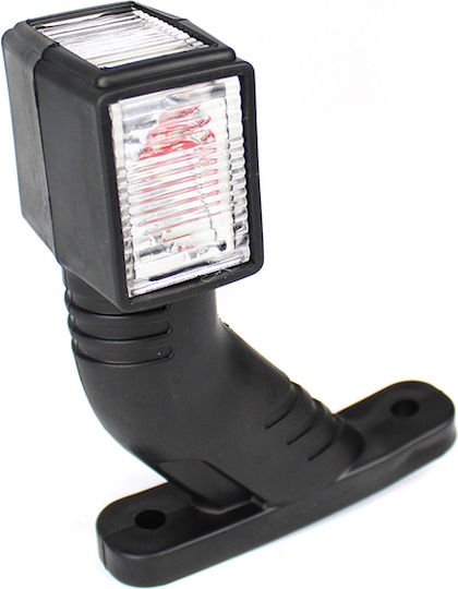 Комплект 2 Светлини За Товарни Автомобили Led Horn Marker 6 Лед 24v Червени Бели Амбър 140 мм 0140
