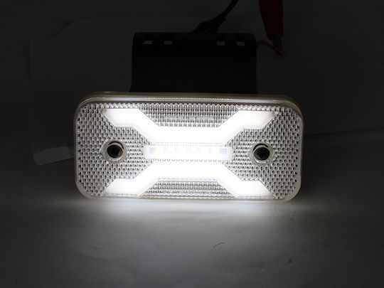 Set 2 Lumini De Volum Pentru Camioane Neon Led Suspendate 30 Leduri 12/24v Albe 170 Mm 0283b