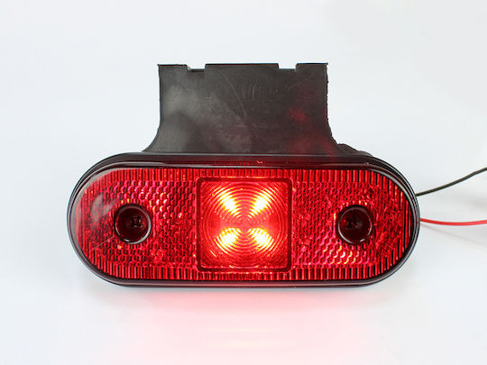 Led Висяща Маркерна Светлина 4 Леда 12/24v Червена 115 мм 0193k