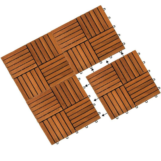 Casaria Material Pentru Pardoseli De Grădină Din WPC 30x30cm